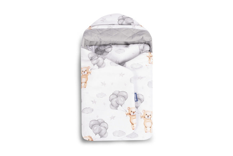 Мюслин Одеяло За Повиване За Кошница Мече Сиво