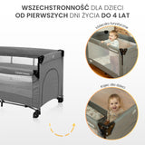 Сгъваема кошара с падаща страна Esti Graphite Caretero