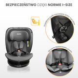 Scaun auto Mokki i-Size IsoFix 0-36Kg Roz Murdar Caretero 