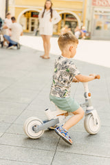 Tricicletă și bicicletă de echilibru 2 în 1 Faro Gri Caretero Toyz 
