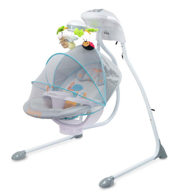 Електрически шезлонг и люлка Bugies Grey Caretero --- BebeMama