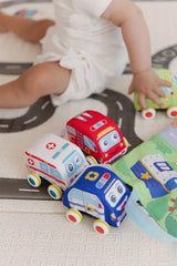 Образователна Играчка Плюшени Колички 4 Броя С Пътна ПостелкаИ Чанта 12 + Toyz