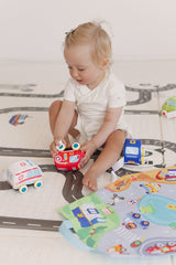 Образователна Играчка Плюшени Колички 4 Броя С Пътна ПостелкаИ Чанта 12 + Toyz