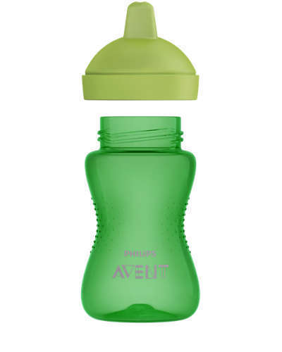 Неразливна Чаша С Твърд Накрайник Philips Avent 18+ Зелена --- BebeMama