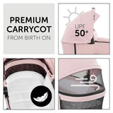 Бебешка Количка 2в1 Vision X Set Silver Melange Rose Hauck