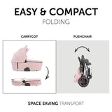 Бебешка Количка 2в1 Vision X Set Silver Melange Rose Hauck