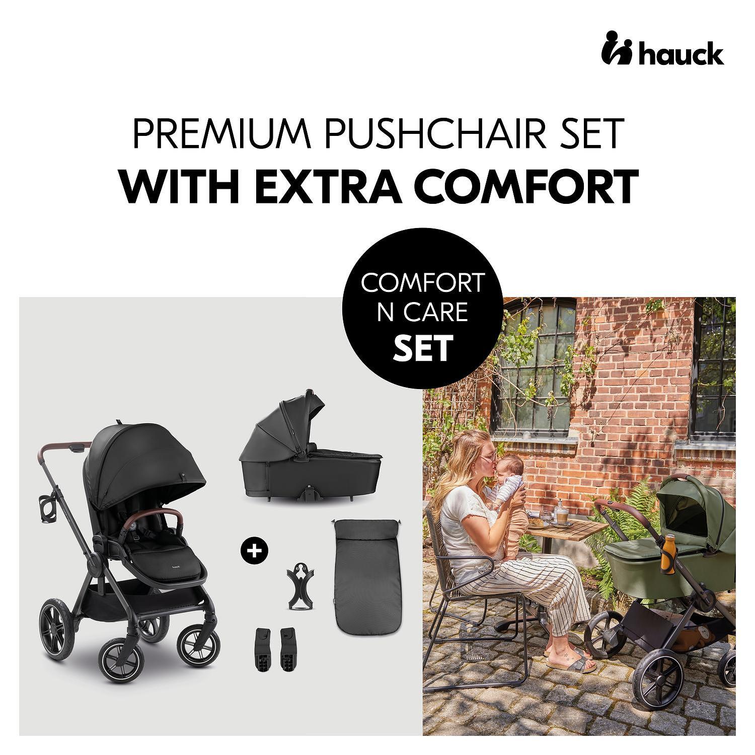 Бебешка Количка Comfort N Care Set Black Hauck
