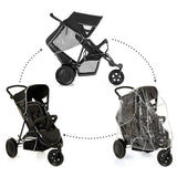 Бебешка Количка За Близнаци Freerider Sh12 Black Hauck