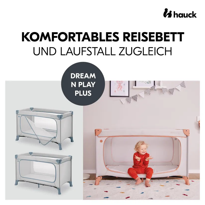 Бебешка Кошара Dream N Play Plus Dusty Blue Hauck