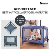 Бебешка Кошара За Игра Sleep N Play Sq Set Dark Blue Hauck