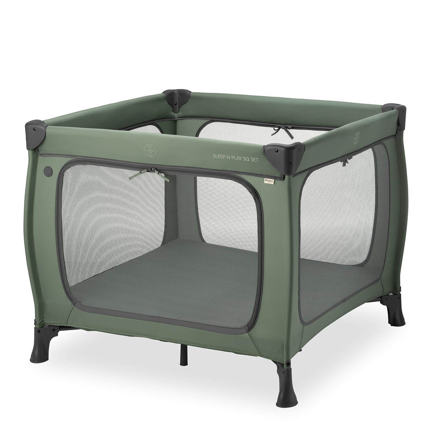 Бебешка Кошара За Игра Sleep N Play Sq Set Dark Green Hauck