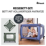 Бебешка Кошара За Игра Sleep N Play Sq Set Dark Green Hauck