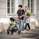 Бебешка Лятна Количка Uptown Black Melange Grey Hauck