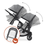 Детска Количка За Близнаци Atlantic Twin Melange Grey Hauck