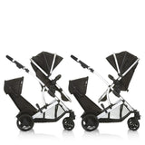 Детска Количка За Близнаци Duett 2 Black Hauck
