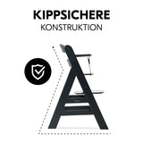 Детско Столче За Хранене Alpha+b Black Hauck