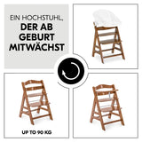 Детско Столче За Хранене Alpha+b Walnut Hauck