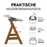 Детско Столче За Хранене Alpha+b Walnut Hauck