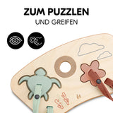 Играчка За Стол За Хранене Play Puzzling S Turtle & Flower Hauck