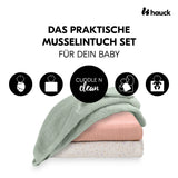 Комплект Пелени От Муселин 3 Бр Cuddle N Clean Sage Beige Dots Cork Hauck