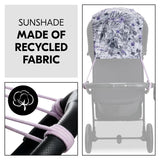 Сенник За Бебешка Количка Sunshade Floral Grey Hauck