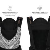 Huggy Ергономична Раница Bizuu Lunar Blaack Kinderkraft