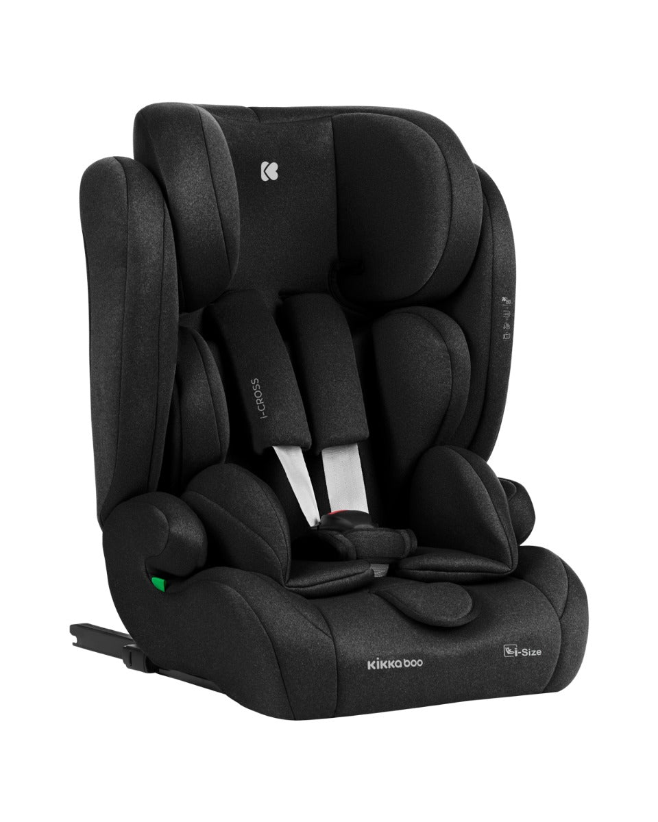 Стол За Кола 76-150 См I-Cross I-Size Черен - Група 1/2/3 (9-36Кг) - Kikkaboo - BebeMama
