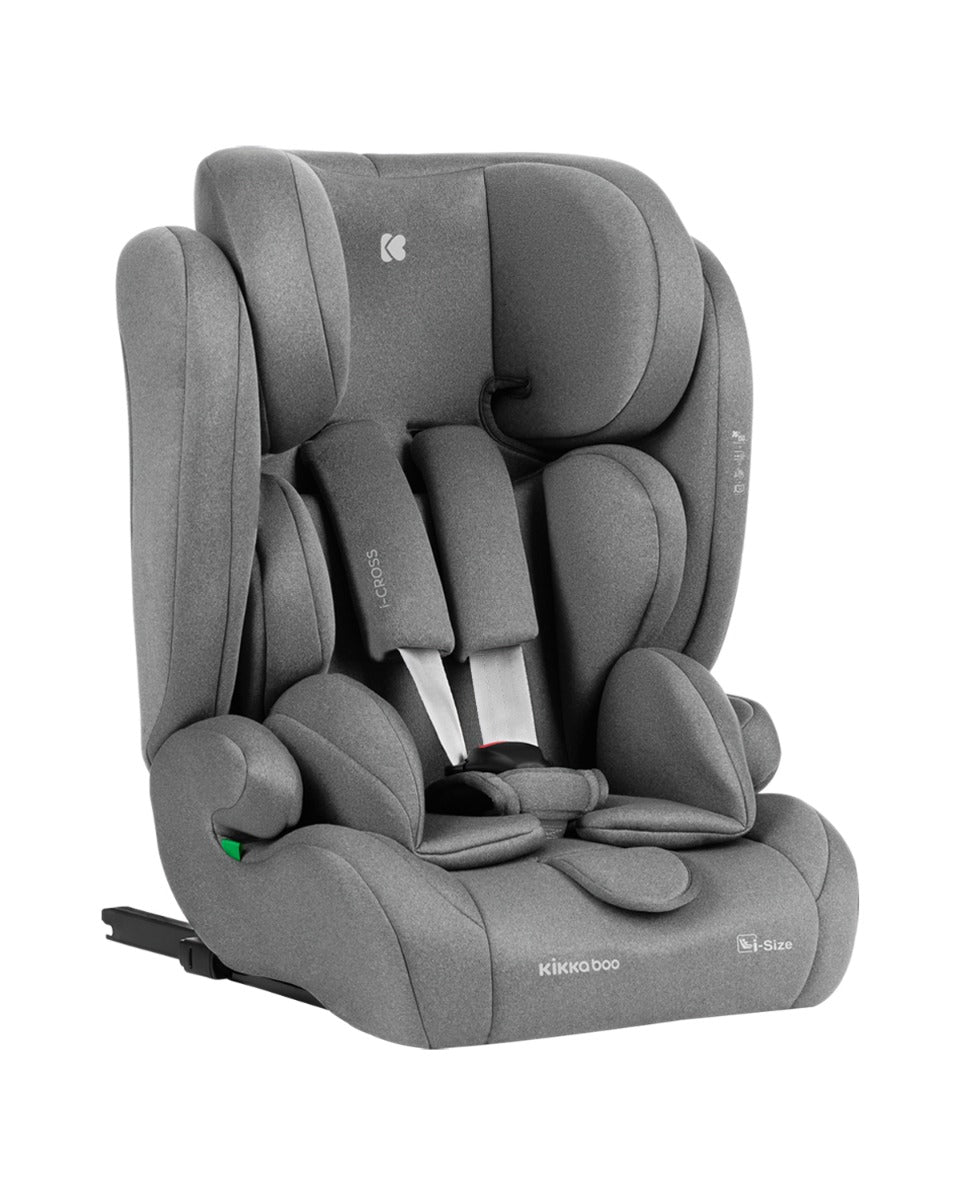 Стол За Кола 76-150 См I-Cross I-Size Light Grey - Група 1/2/3 (9-36Кг) - Kikkaboo - BebeMama