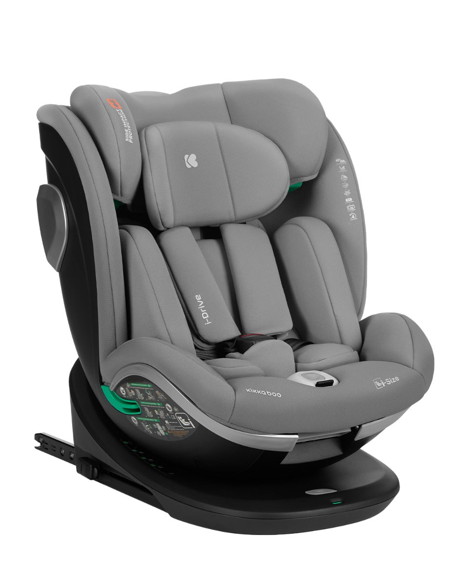 Стол За Кола 40-150 См I-Drive I-Size Light Grey - Група 0+/1/2/3 (0-36Кг) - Kikkaboo - BebeMama