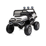 Eл. Джип Mercedes Unimog Бял Eva, Кожена