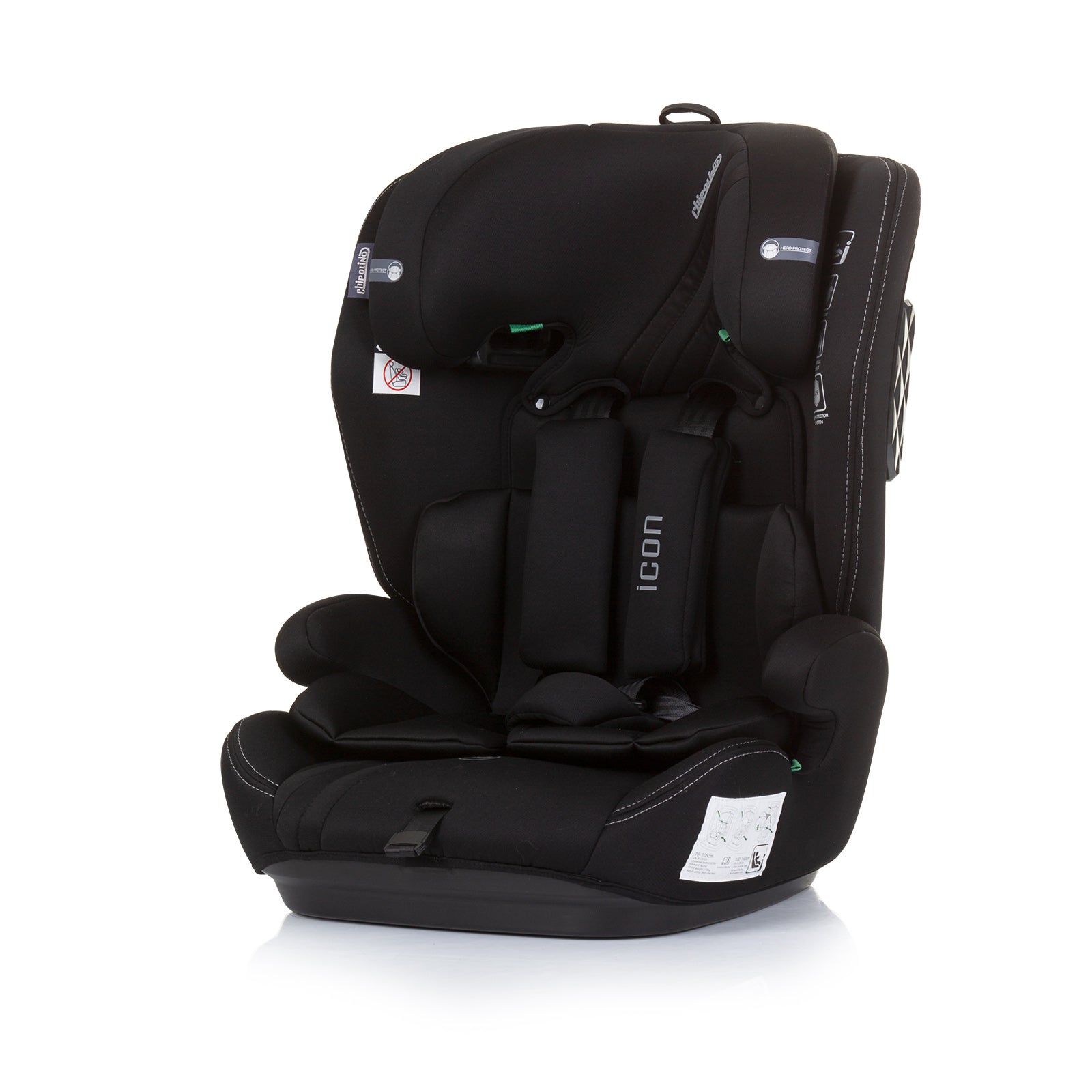 Ст.Кола I-Size 76-150 Cm Icon Обсидиан - Група 1/2/3 (9-36Кг) - Chipolino - BebeMama