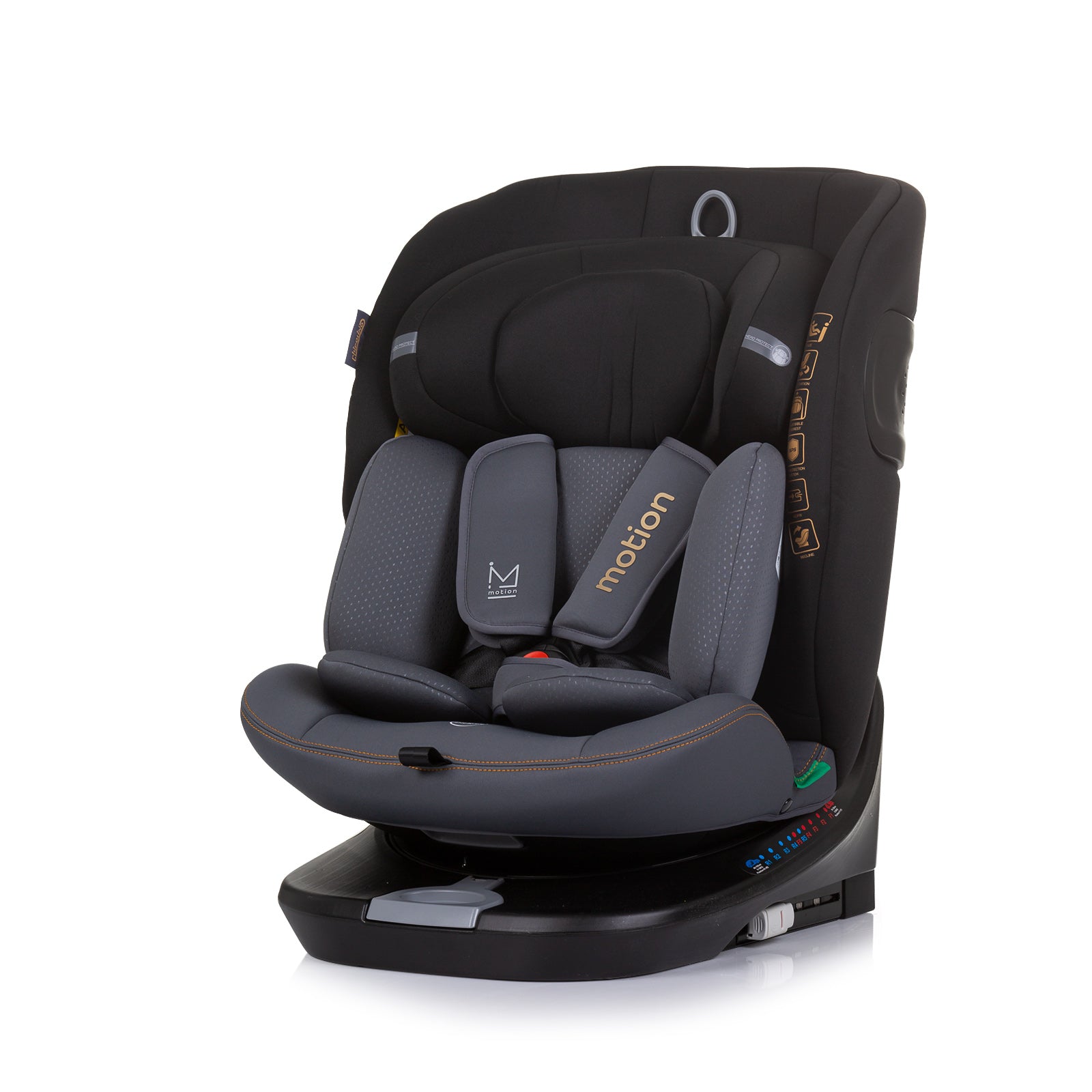 Ст.Кола 360 I-Size 40-150 Motion Обсидиа - Група 0+/1/2/3 (0-36Кг) - Chipolino - BebeMama
