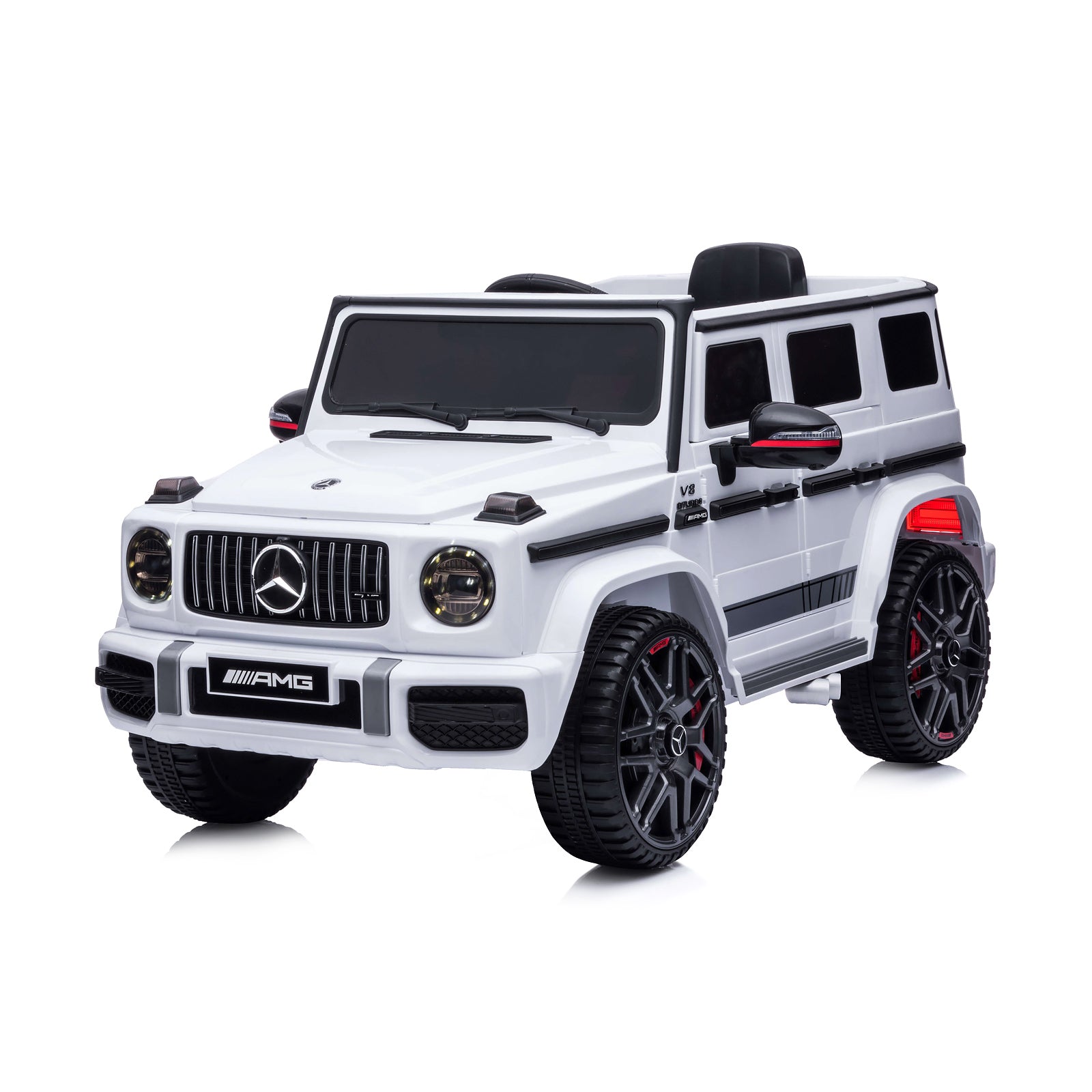 Джип Mercedes G63 Amg Бял Evaгуми Коженa