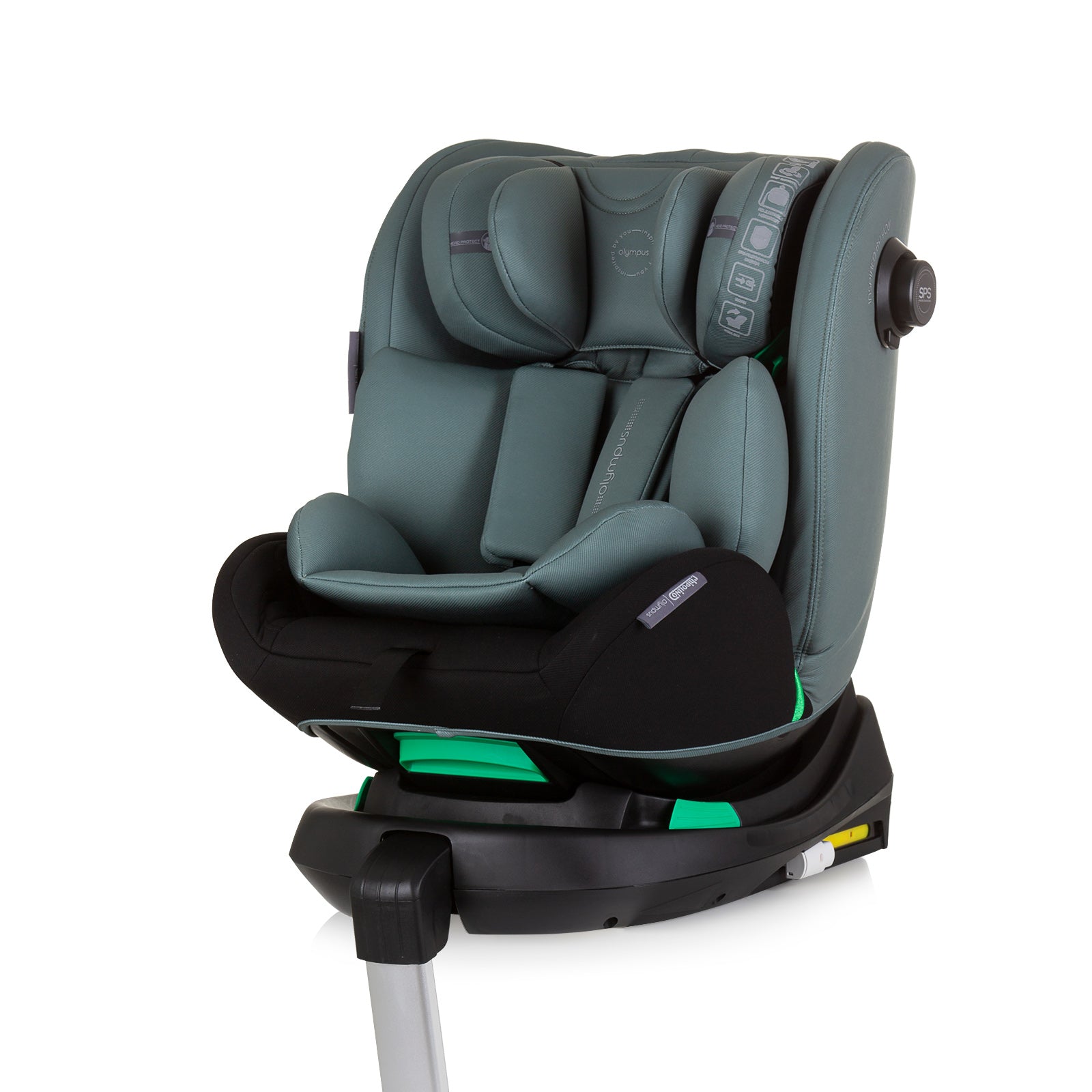 Ст.Кола 360 I-Size 40-150 Олимпус Зелено - Група 0+/1/2/3 (0-36Кг) - Chipolino - BebeMama