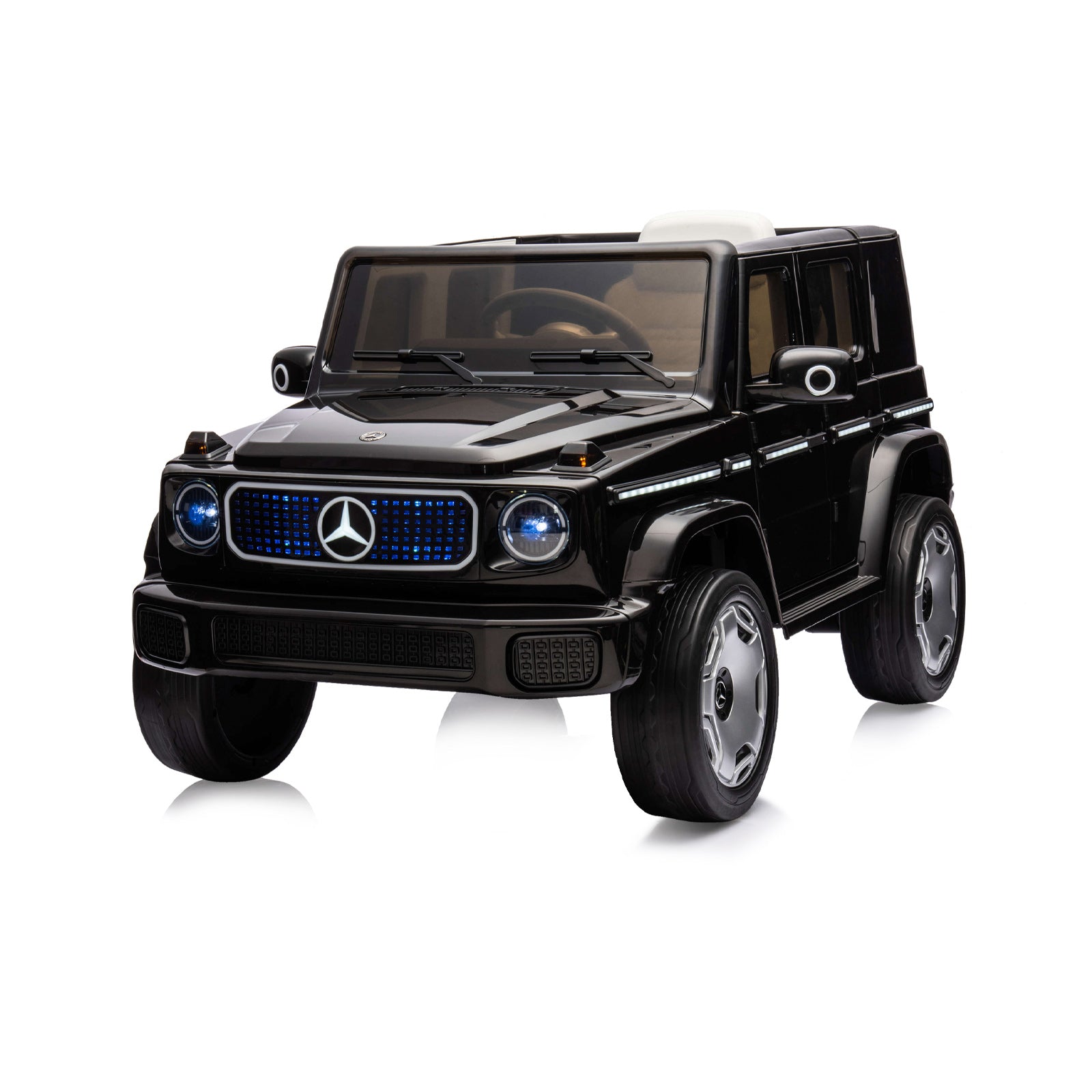 Eл. Джип Mercedes Eqg Черен Eva, Кожена