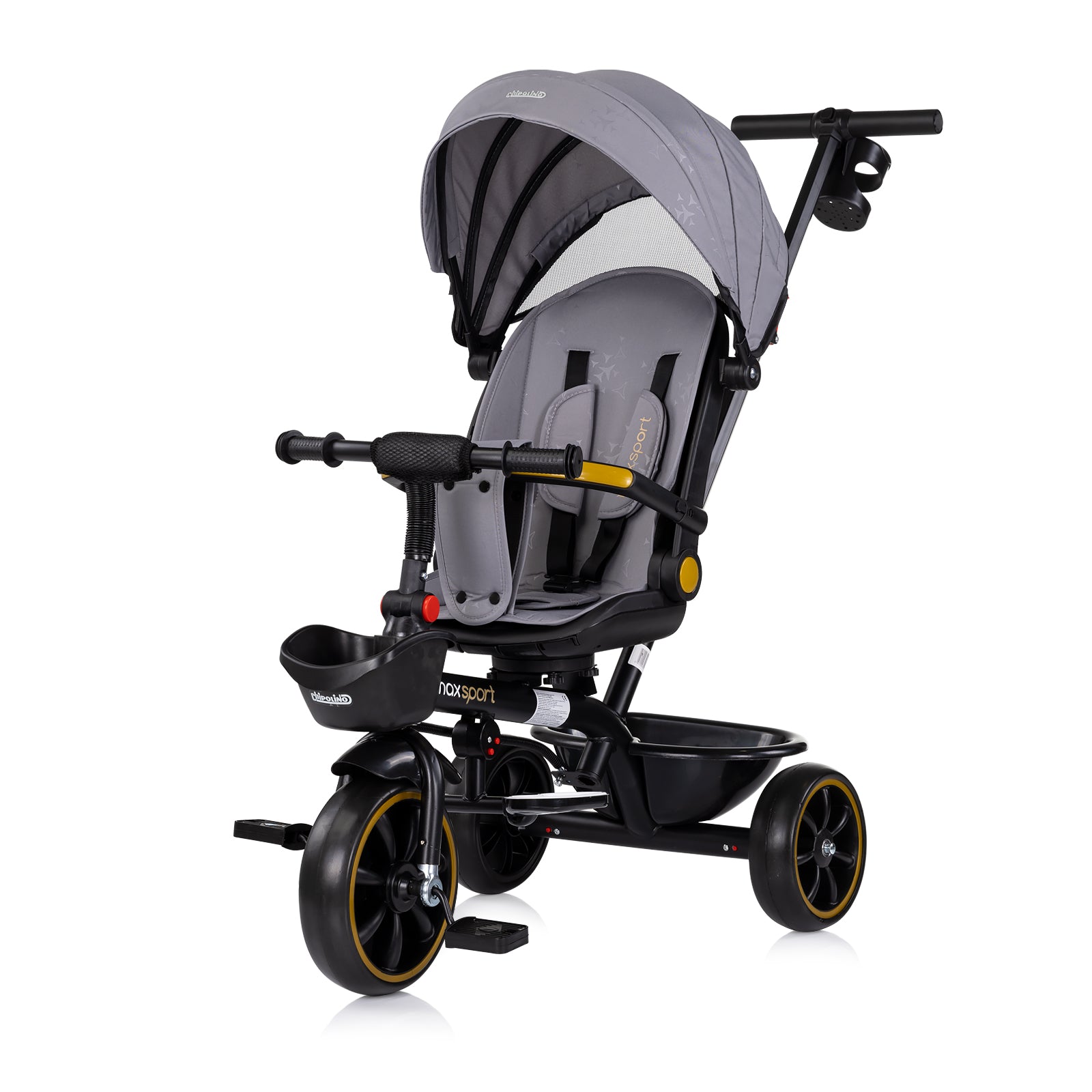 Tricicletă cu copertină Max Sport antracit