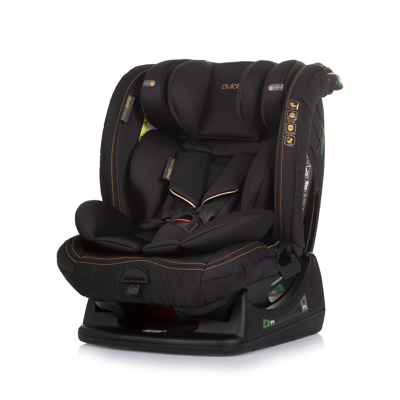 Столче За Кола 40-150 Cm Авиато Обсидиан - Група 0+/1/2/3 (0-36Кг) - Chipolino - BebeMama