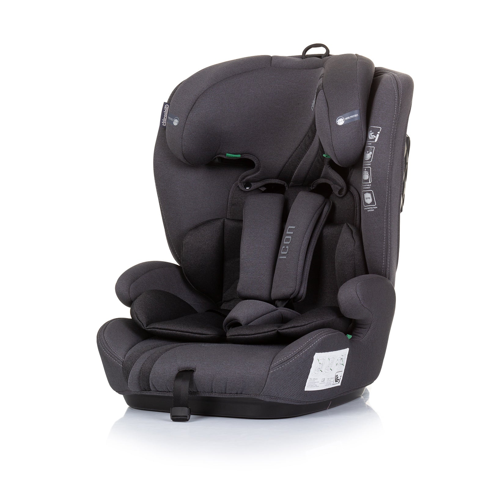 Ст.Кола I-Size 76-150 Cm Icon Гранит - Група 1/2/3 (9-36Кг) - Chipolino - BebeMama