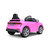 Mașină electrică Audi Rsq8, anvelope Eva, piele, roz