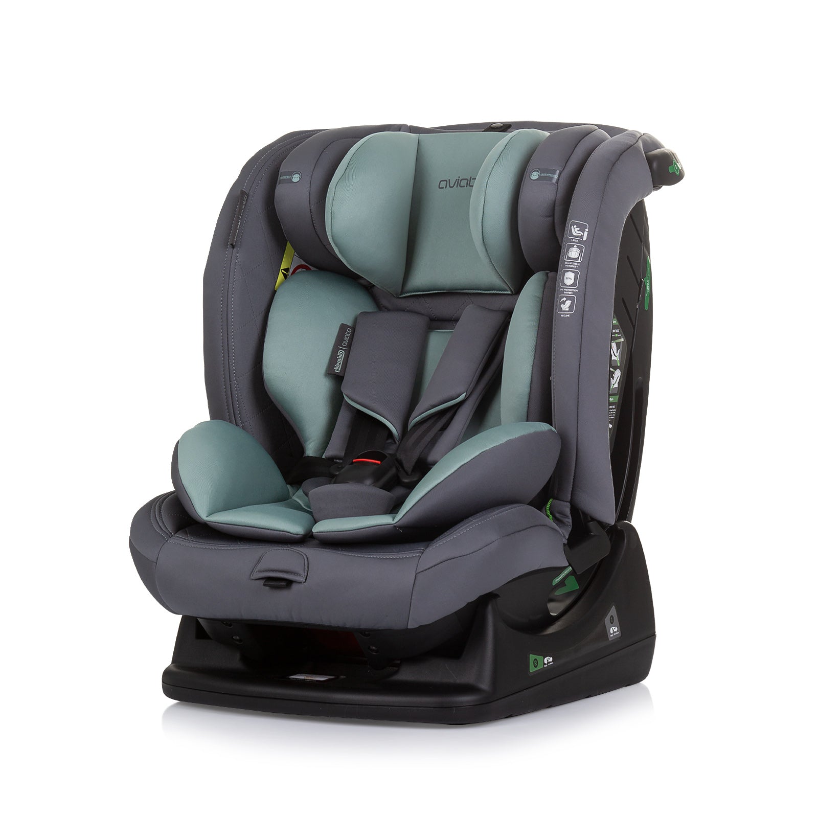 Столче За Кола 40-150 Cm Авиато Зелено - Група 0+/1/2/3 (0-36Кг) - Chipolino - BebeMama