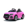 Mașină electrică Audi Rsq8, anvelope Eva, piele, roz