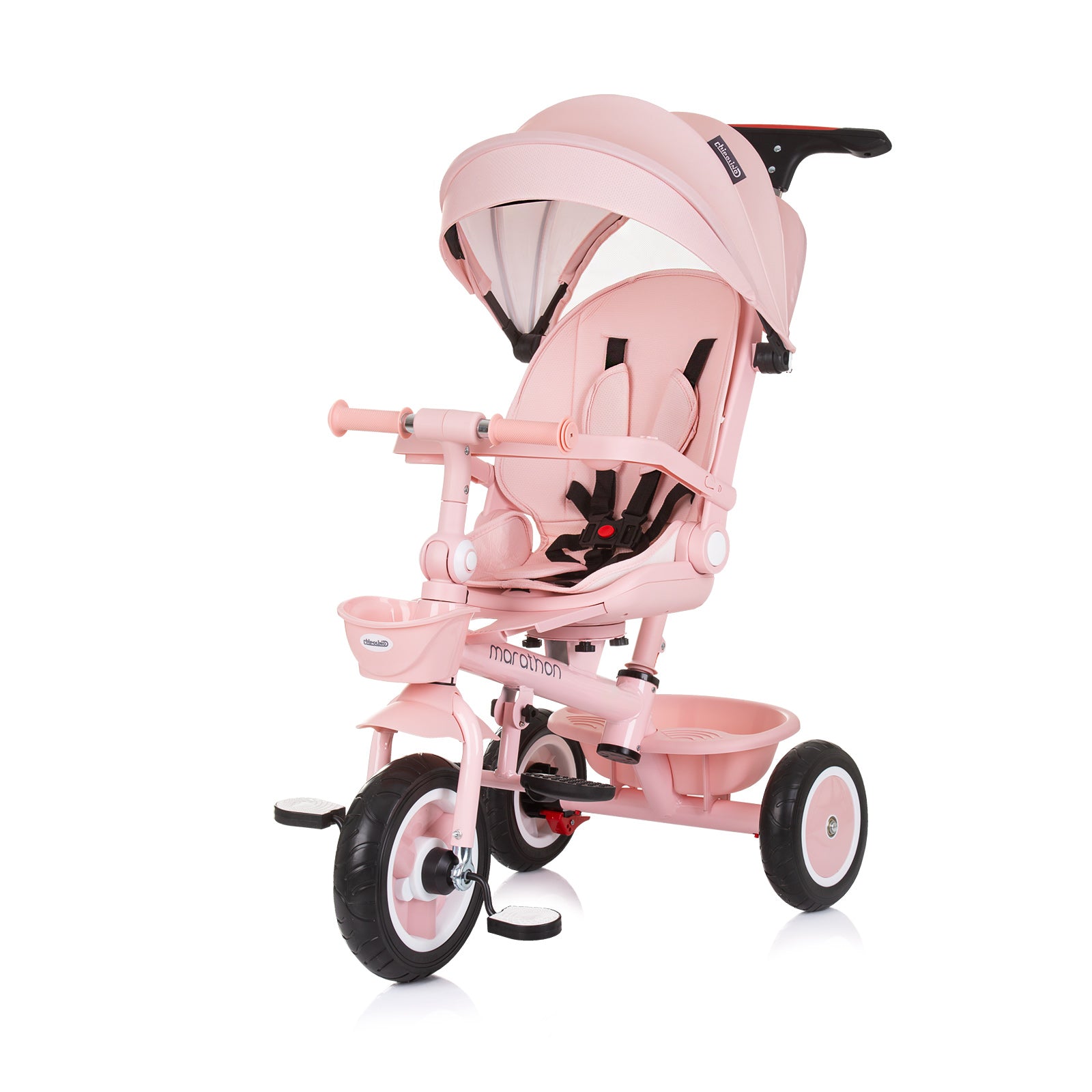 Tricicletă Marathon Flamingo cu baldachin