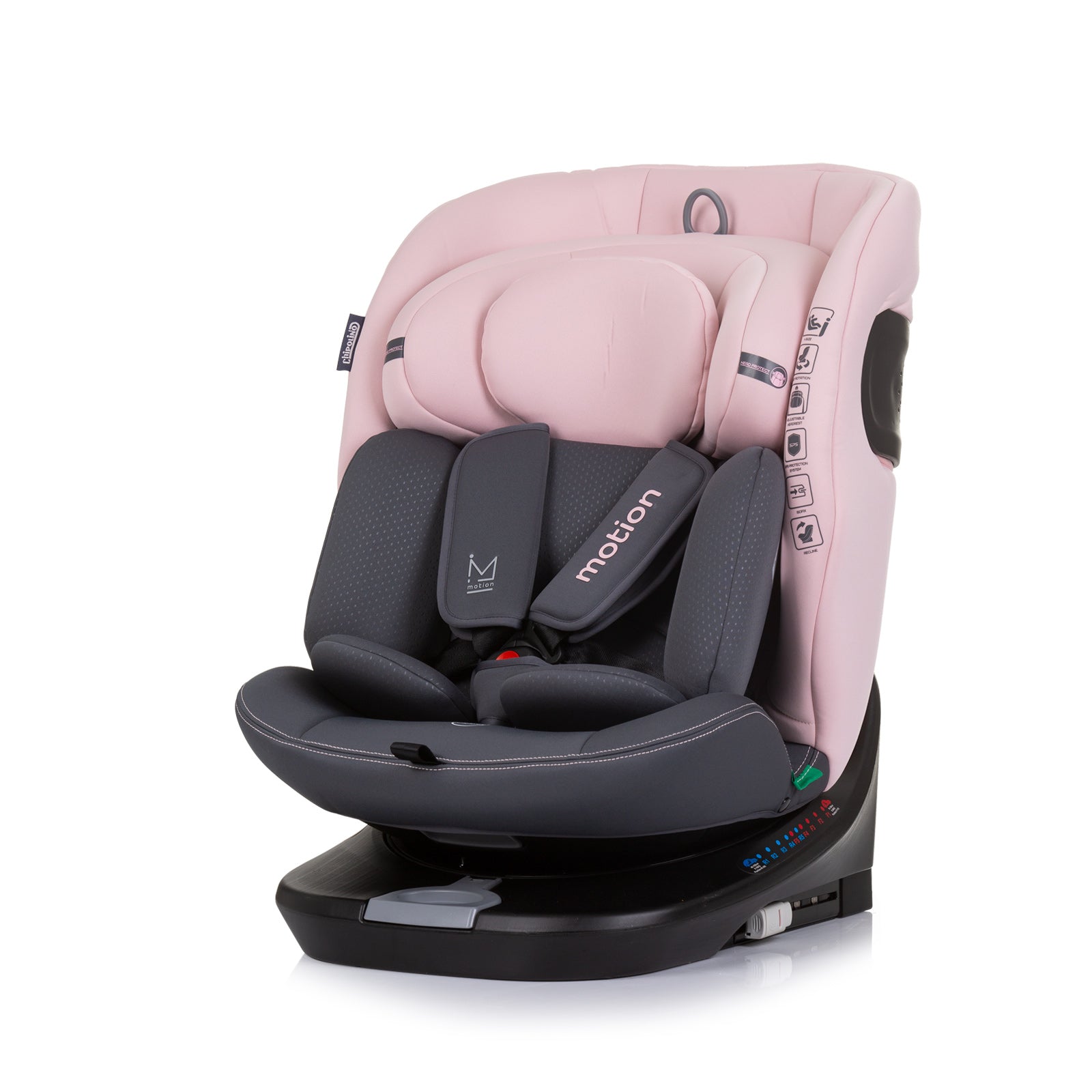 Ст.Кола 360 I-Size 40-150 Motion Фламинг - Група 0+/1/2/3 (0-36Кг) - Chipolino - BebeMama