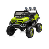 Jeep electric Mercedes Unimog Verde Eva, Piele