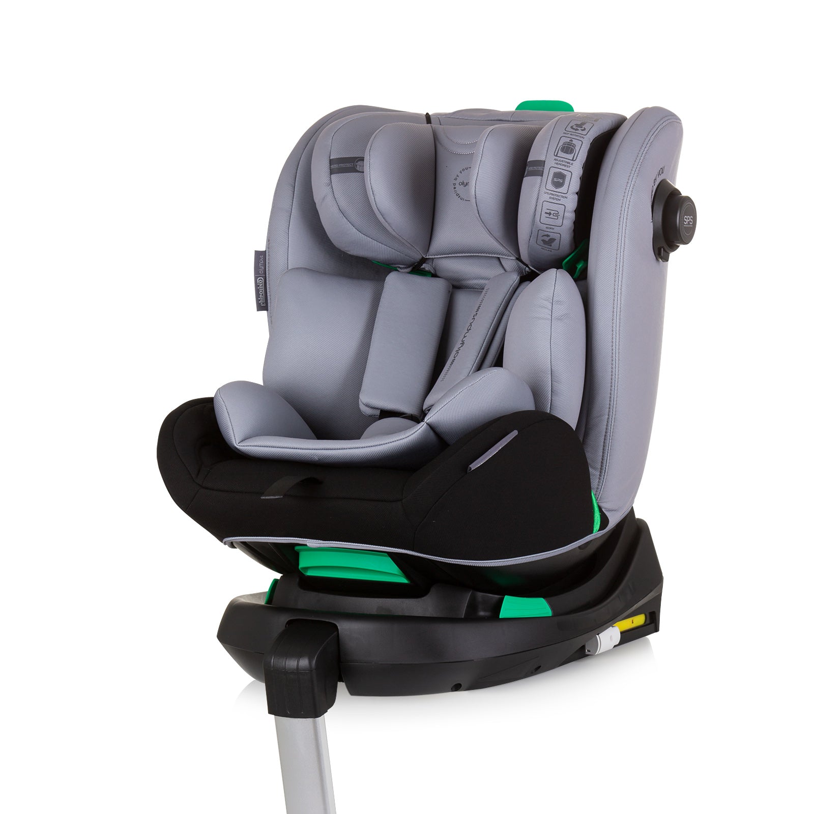 Ст.Кола 360 I-Size 40-150 Олимпус Сиво - Група 0+/1/2/3 (0-36Кг) - Chipolino - BebeMama