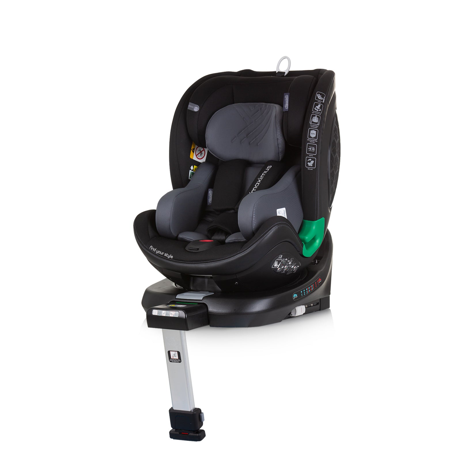 Ст.Кола 360 I-Size 40-150 Максимус Обсид --- BebeMama