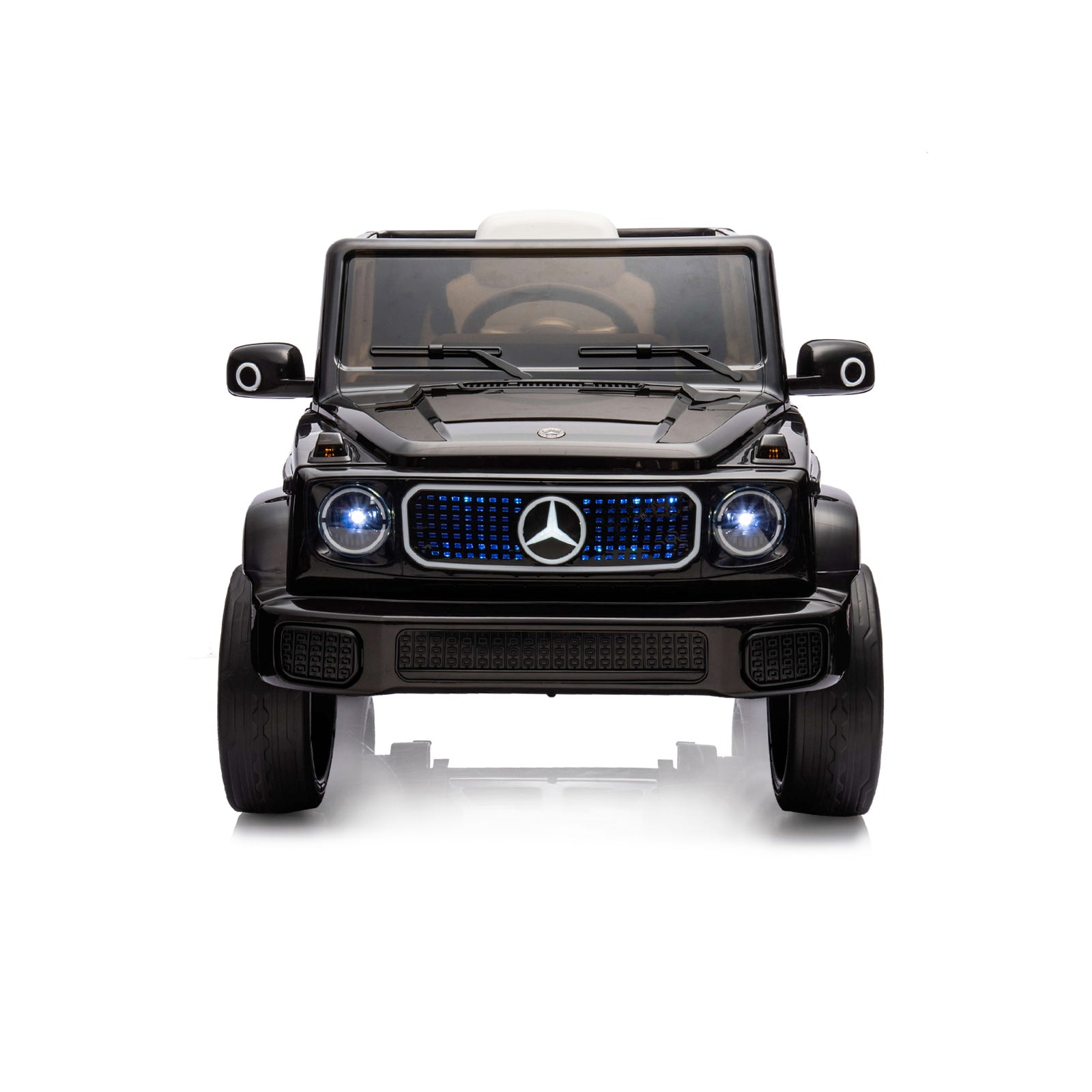 Eл. Джип Mercedes Eqg Черен Eva, Кожена