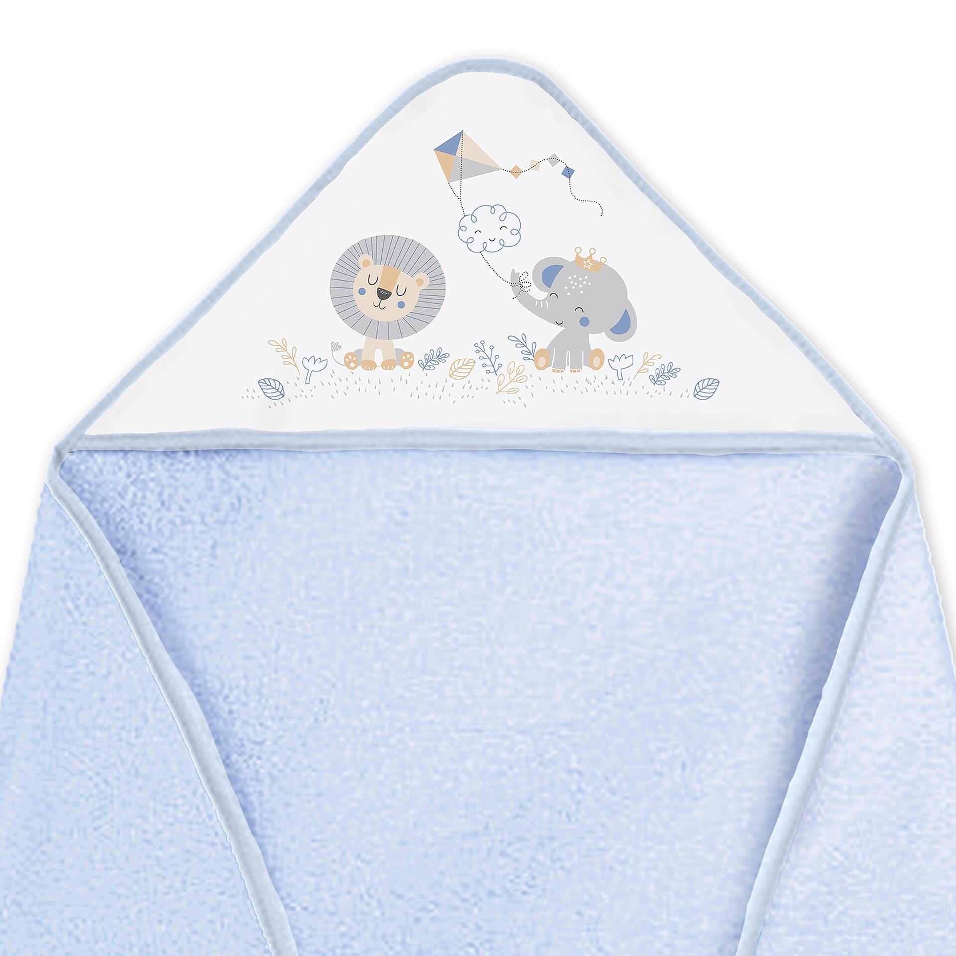 Комплект Бебешка Хавлия С Лигавник 100x100 См. Cachirulo Blue Interbaby