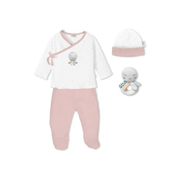 Бебешки Комплект За Изписване 4ч Newborn 0 6 М Pulpo Pink Interbaby