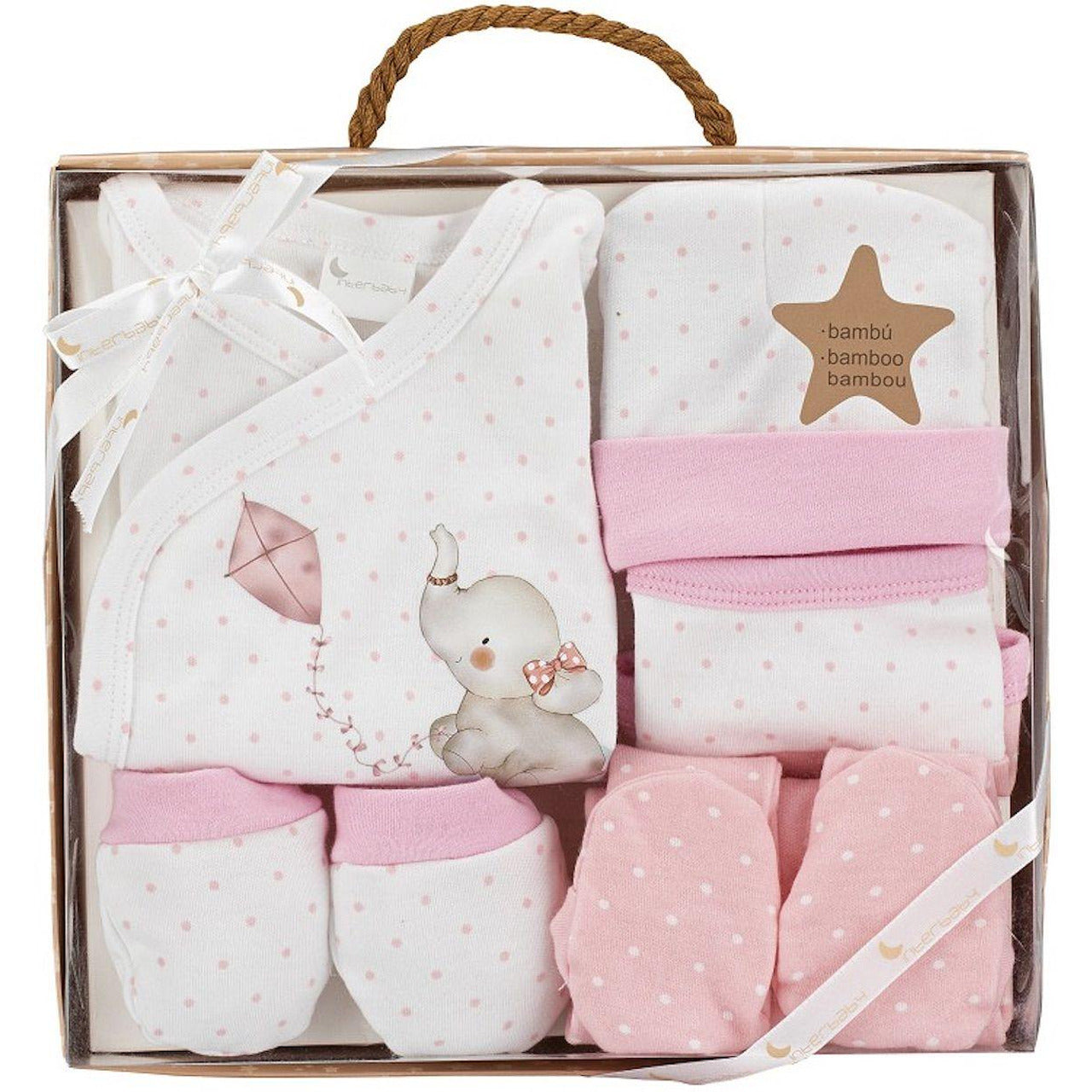 Бебешки Комплект За Изписване 5ч Elefante Pink Interbaby